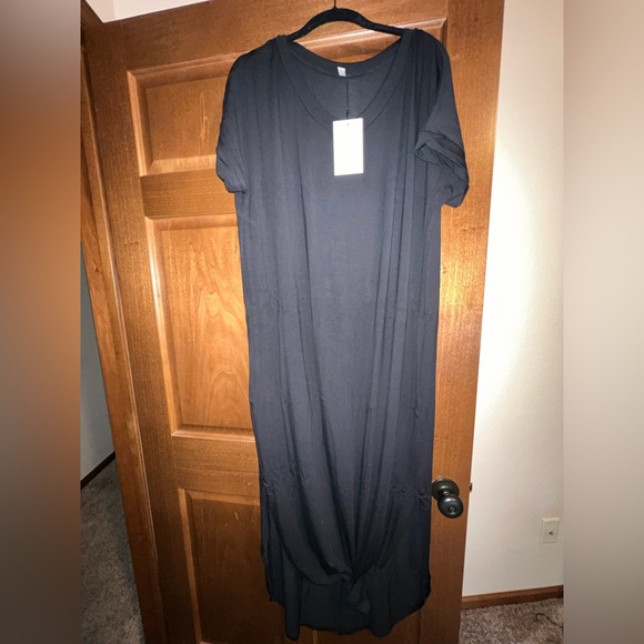 ✨Last One! NEW Short Sleeve Black Long Maxi Dress! - Picture 6 of 7